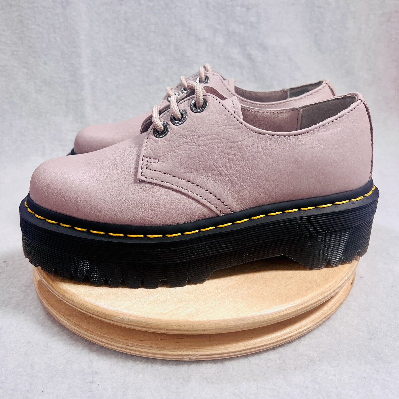 DR MARTENS 1461 QUAD II SHOE Womens Size 5 Gray 3 EYE PLATFORM 30612 NWT