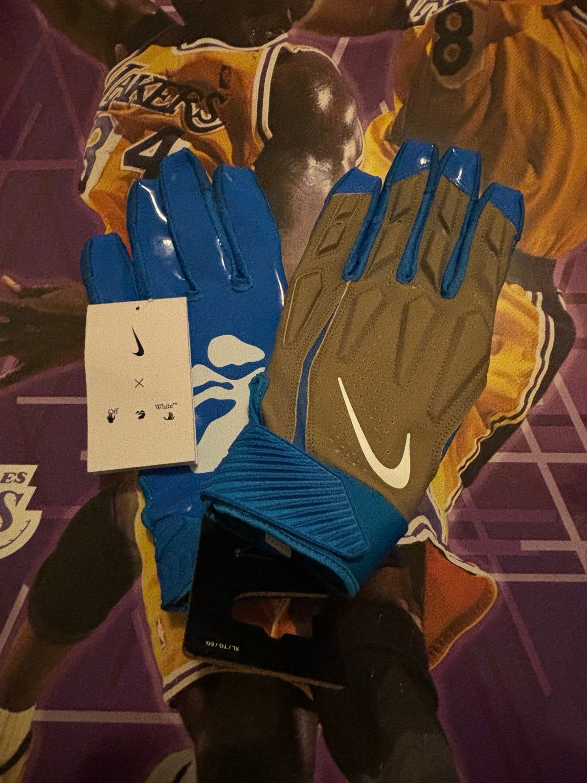 Nike off white football gloves