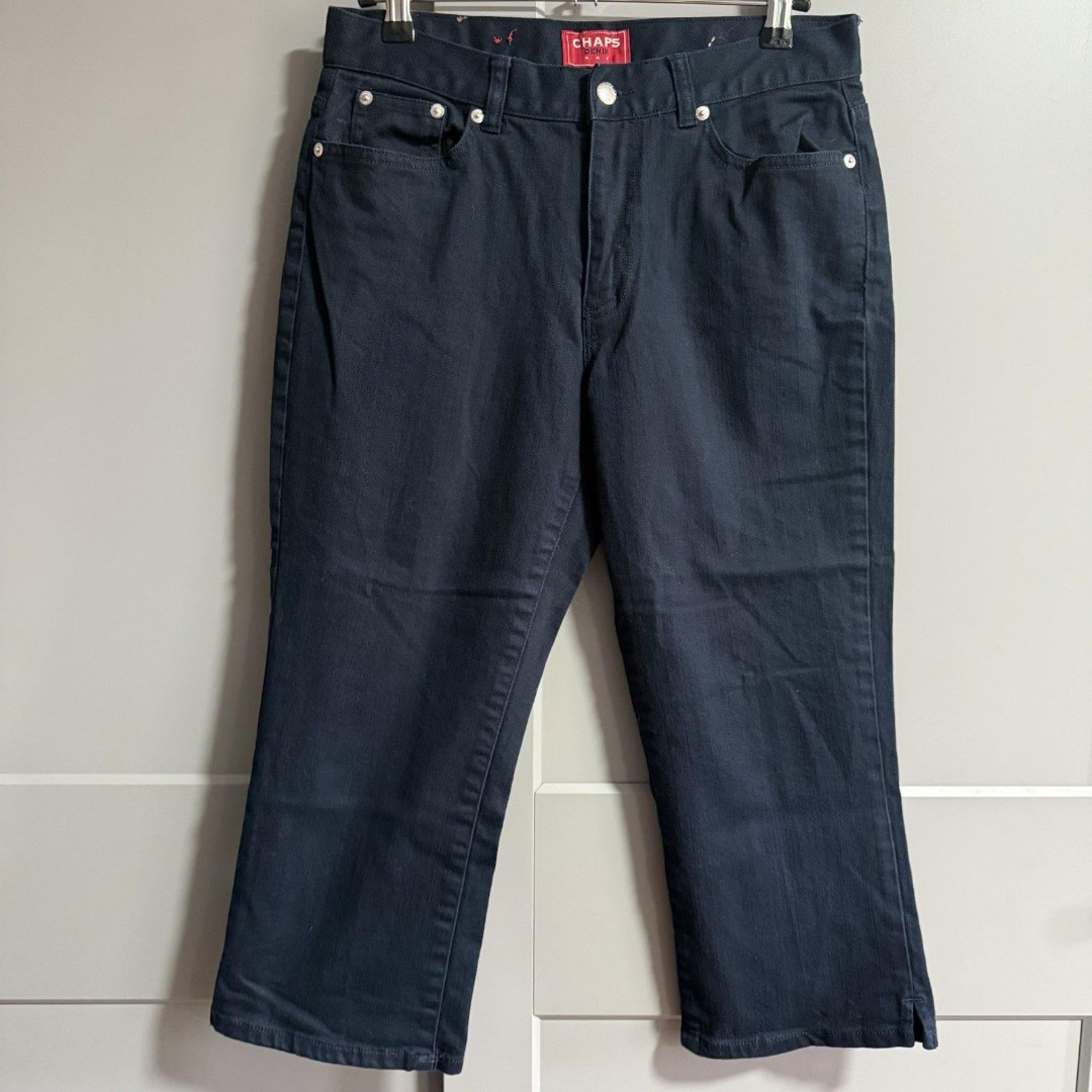 Chaps Denim Women Straight Leg Capri Jeans Dark Wash Size 4