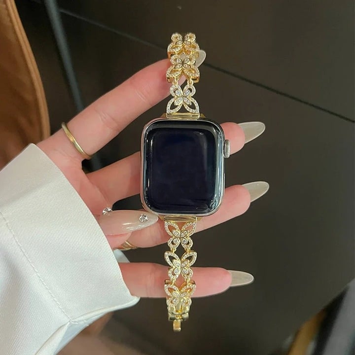 Only Band Luxury Women Bracelet for Apple Watch Strap 38/40/41mm Stainless Steel