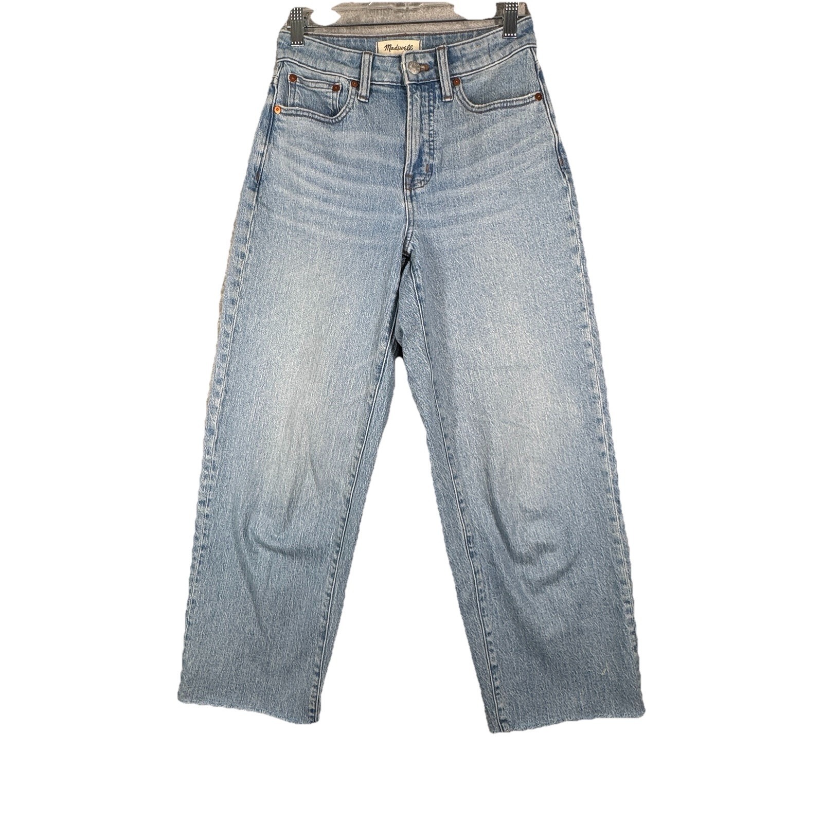 Madewell Jeans Women 2 25 Blue Curvy Perfect Vintage Wide Leg Crop Light Casual