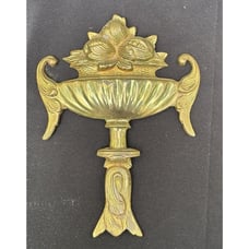Vintage Decorative Brass Wall Plaque Elegant Mid Century Solid Brass -A71