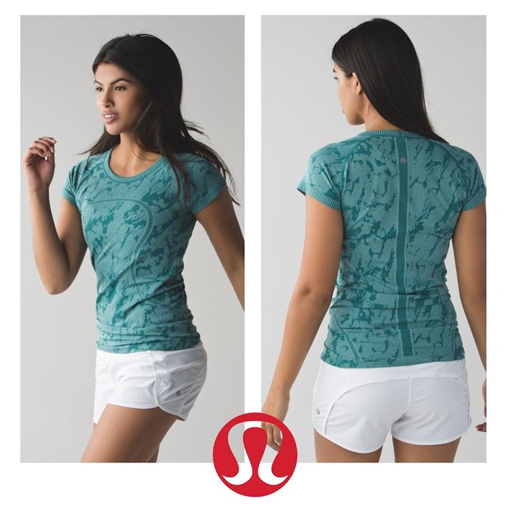 LULULEMON ATHLETICA Swiftly Tech Short Sleeve Crew Heathered Forage Teal LL-77