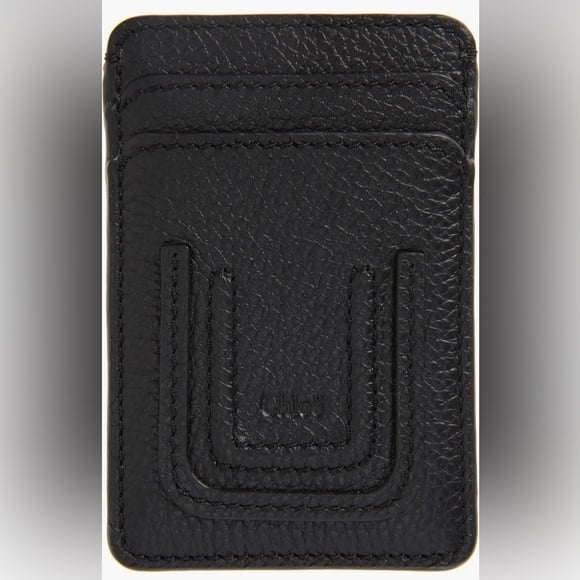 Chloé Marcie Leather Card Case 001 BLACK - Wallets