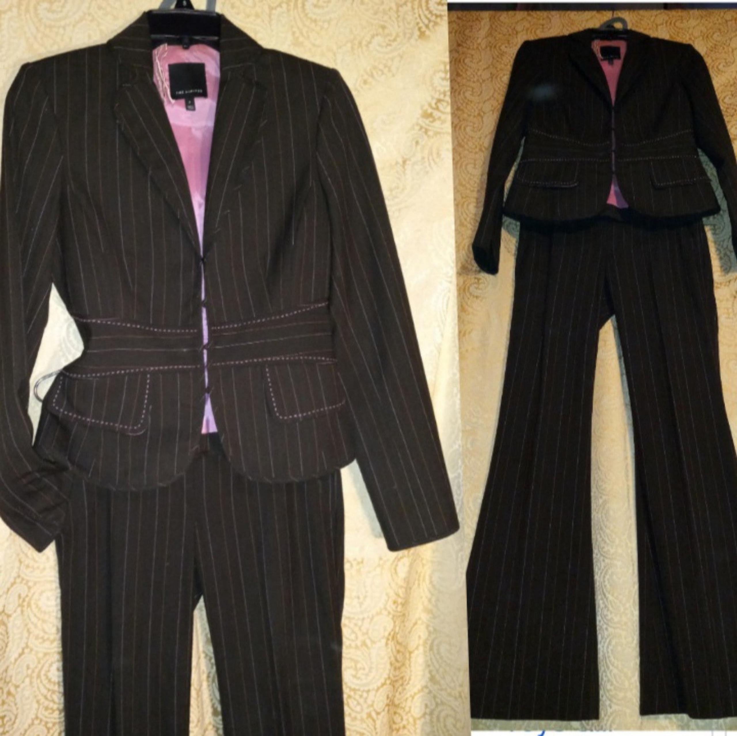 Retro pants suit, the Limited retro business suit with pin stripes