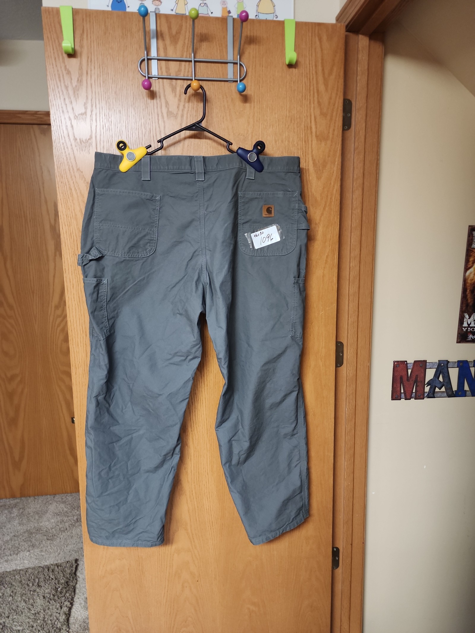 carhartt carpenter jeans men's 46x30 great condition number 1006
