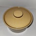 Vintage Ginger Stoneware Lidded Crock 4 H x 8 L x 7 W