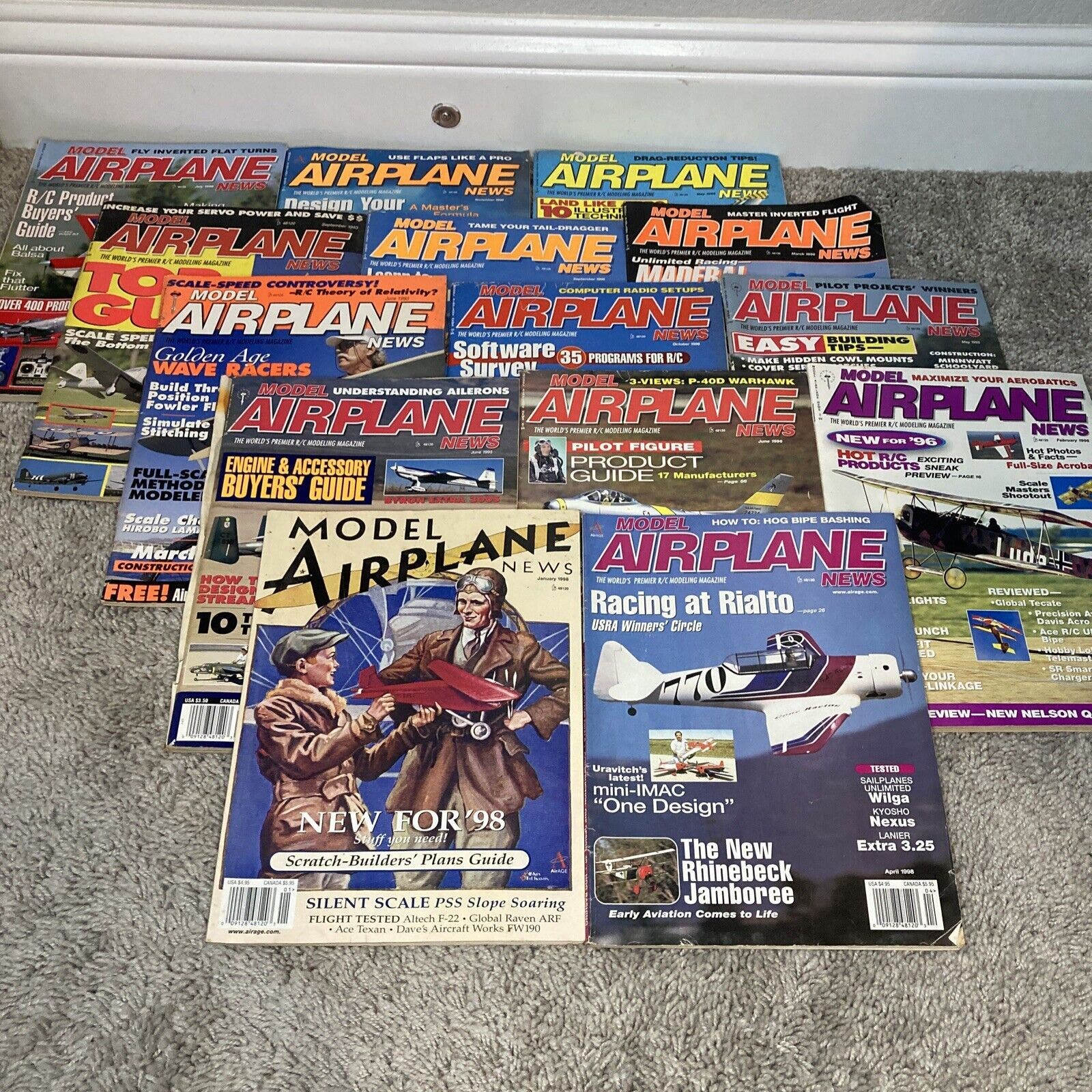 14 Issues VINTAGE MODEL AIRPLANE MAGAZINES 1993 - 1998