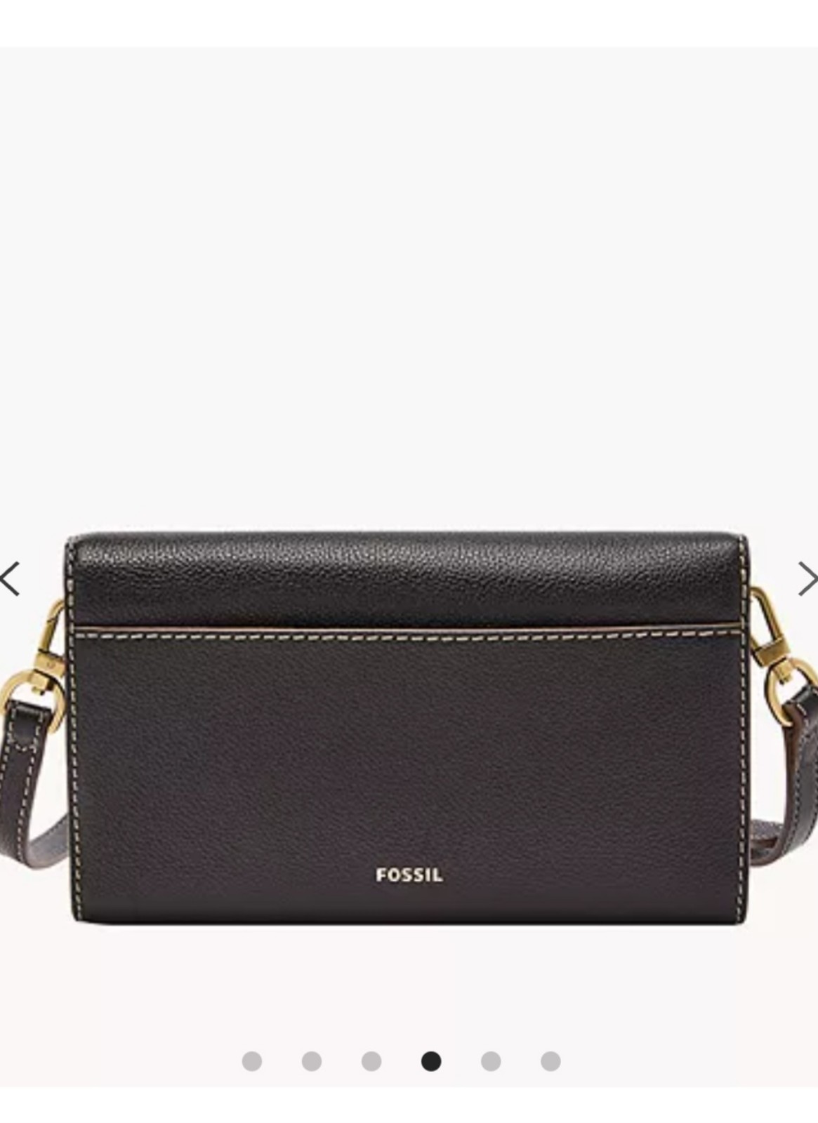 Fossil Black Jori Wallet Crossbody Bag Pebbled Leather Purse SHB3155001 NWT150