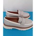 Linea Paolo Minka Loafers Light Grey Leather Classic Shoes Size 8.5 Women's
