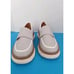 Linea Paolo Minka Loafers Light Grey Leather Classic Shoes Size 8.5 Women's