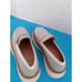 Linea Paolo Minka Loafers Light Grey Leather Classic Shoes Size 8.5 Women's