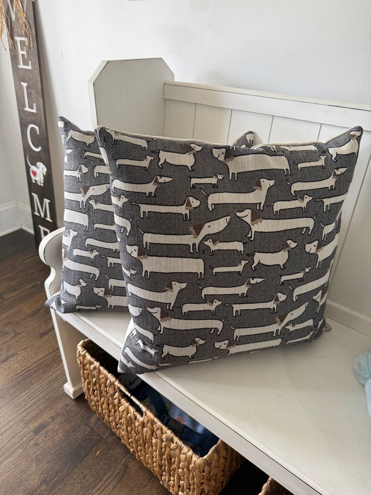 Set of dachshund pillows