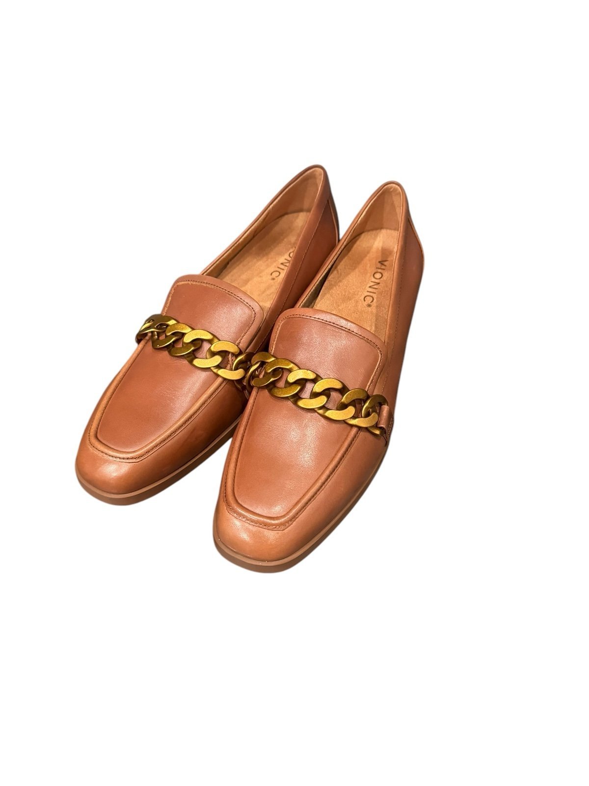 Women’s Vionic Mizelle Brown Leather Loafers- Size 9.5