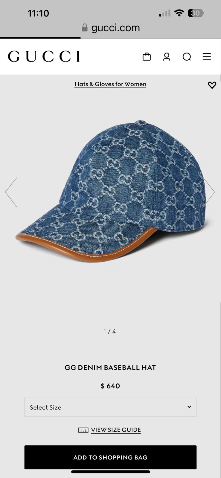 Authentic Gucci hat, brand new never worn