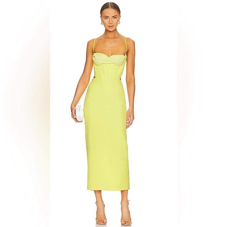 REVOLVE Bardot Martini Midi Dress