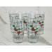 Christmas Coca Cola Holly Berry 16oz Frosted Tall Glass 6 Libbey Tumbler x5