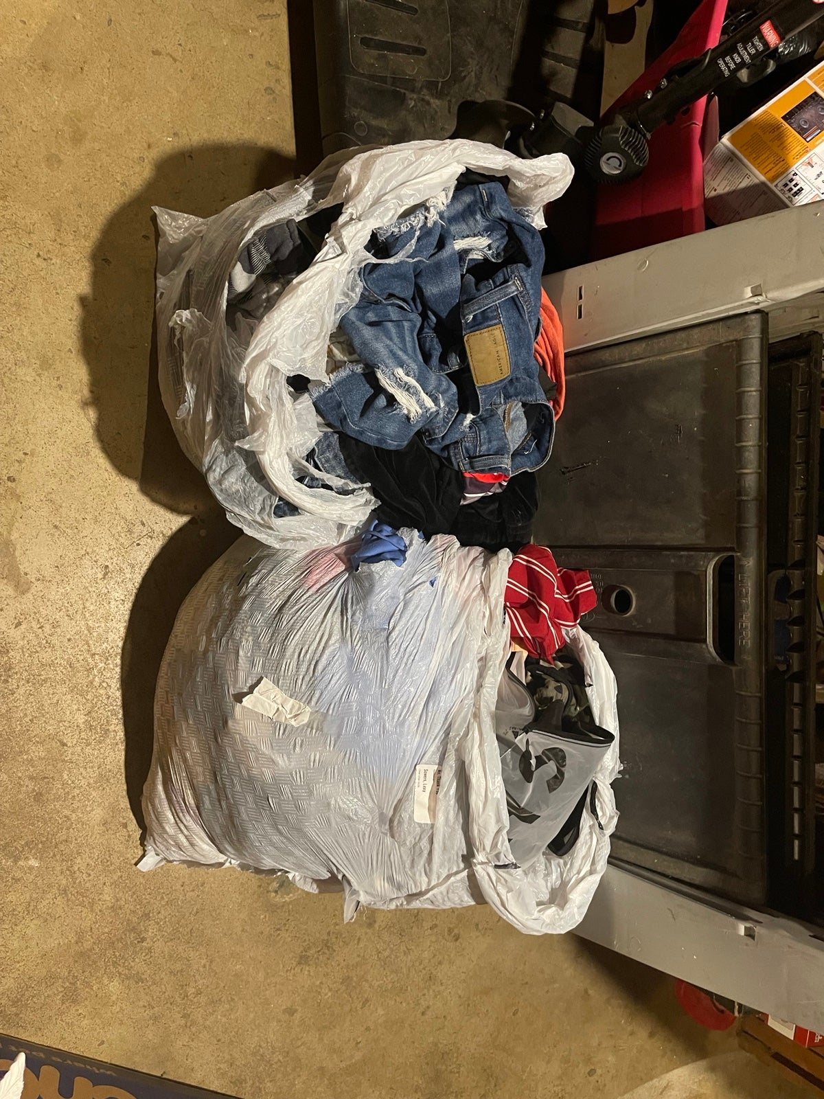 two bags women's clothes