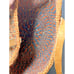 Free Ship Jute Bag Woven Sisal Orange Vintage '70s Leather Straps Tote Purse