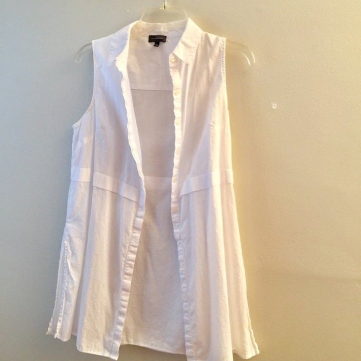 The Limited White Button Downs Top Sz Medium