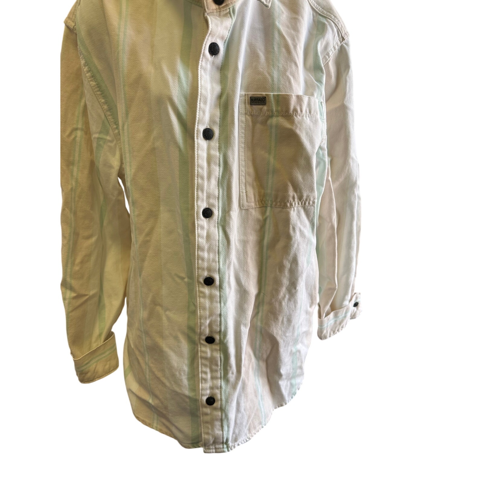Buffalo David Bitton Men's colorful Shirt large pastel colors white