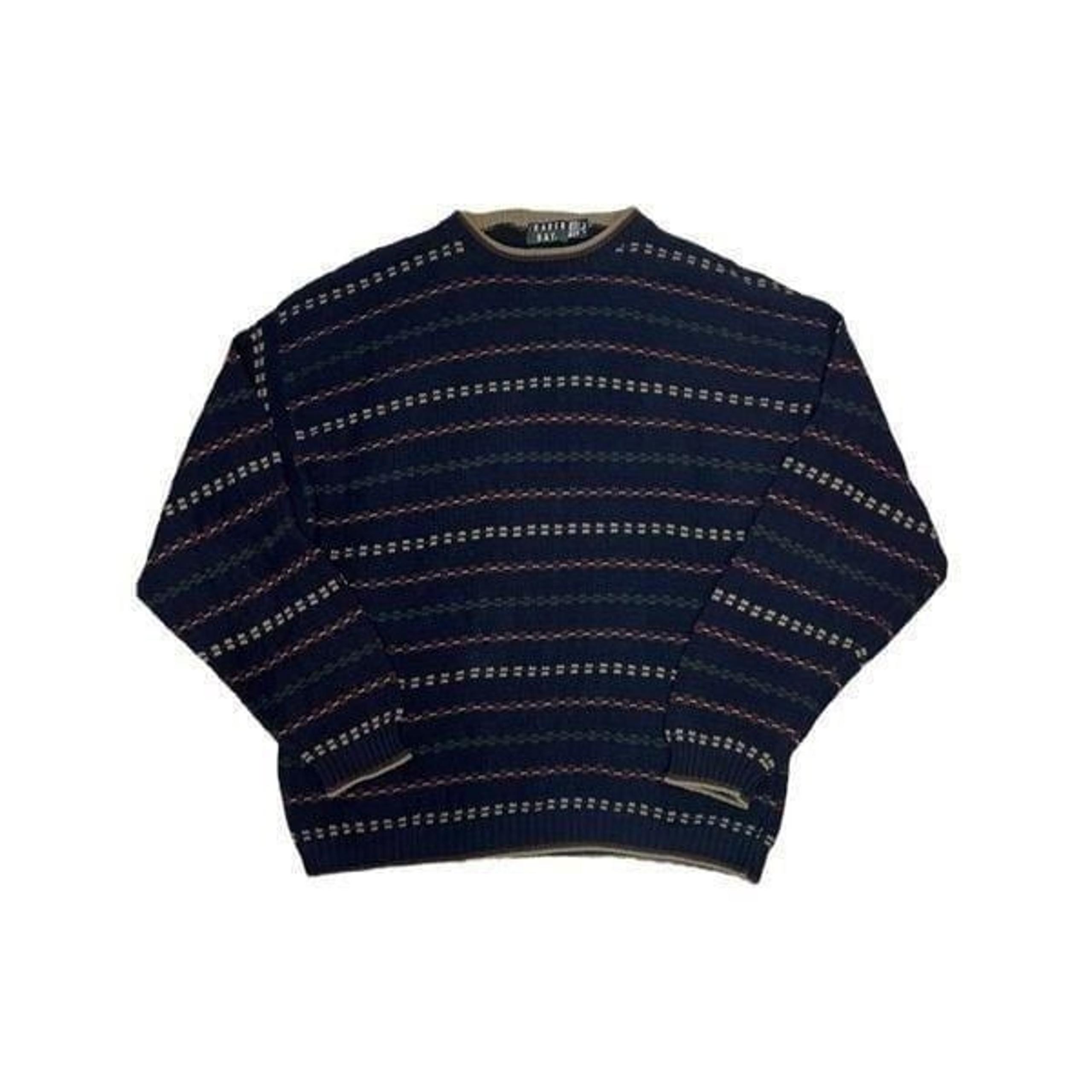 Trader Bay Men’s Large Knit Sweater Crewneck Made in USA Vintage 90s
