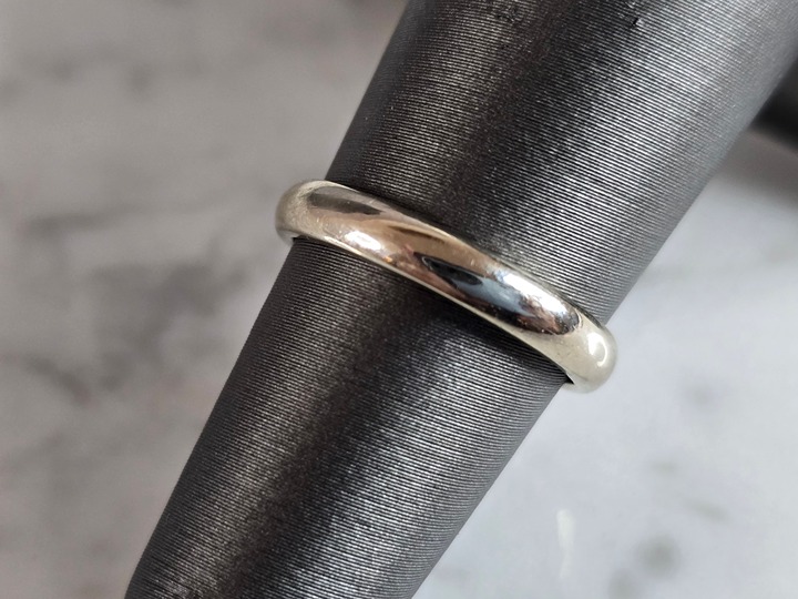 Womens Vintage Estate 14K White Gold FG Wedding Band Ring, 2.8g E7164