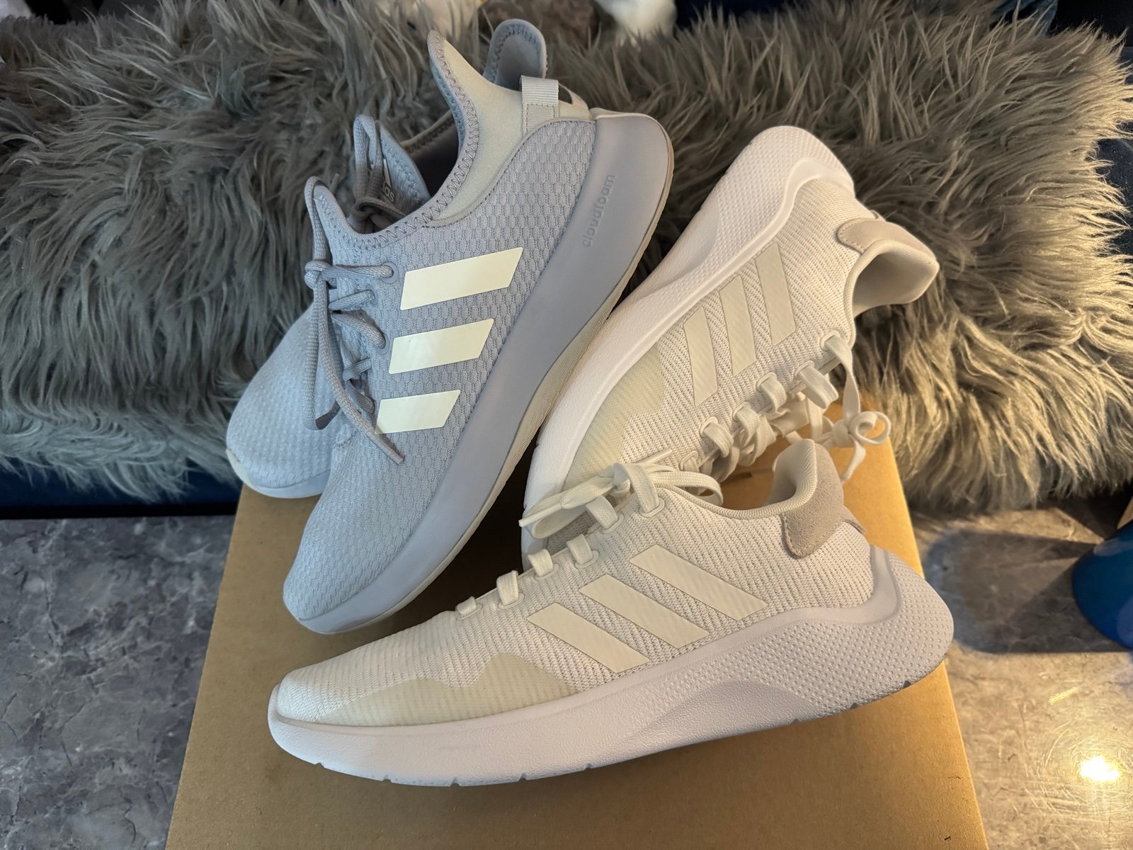 2 pairs Adidas Women’s Cloudfoam Running Sneakers size 10