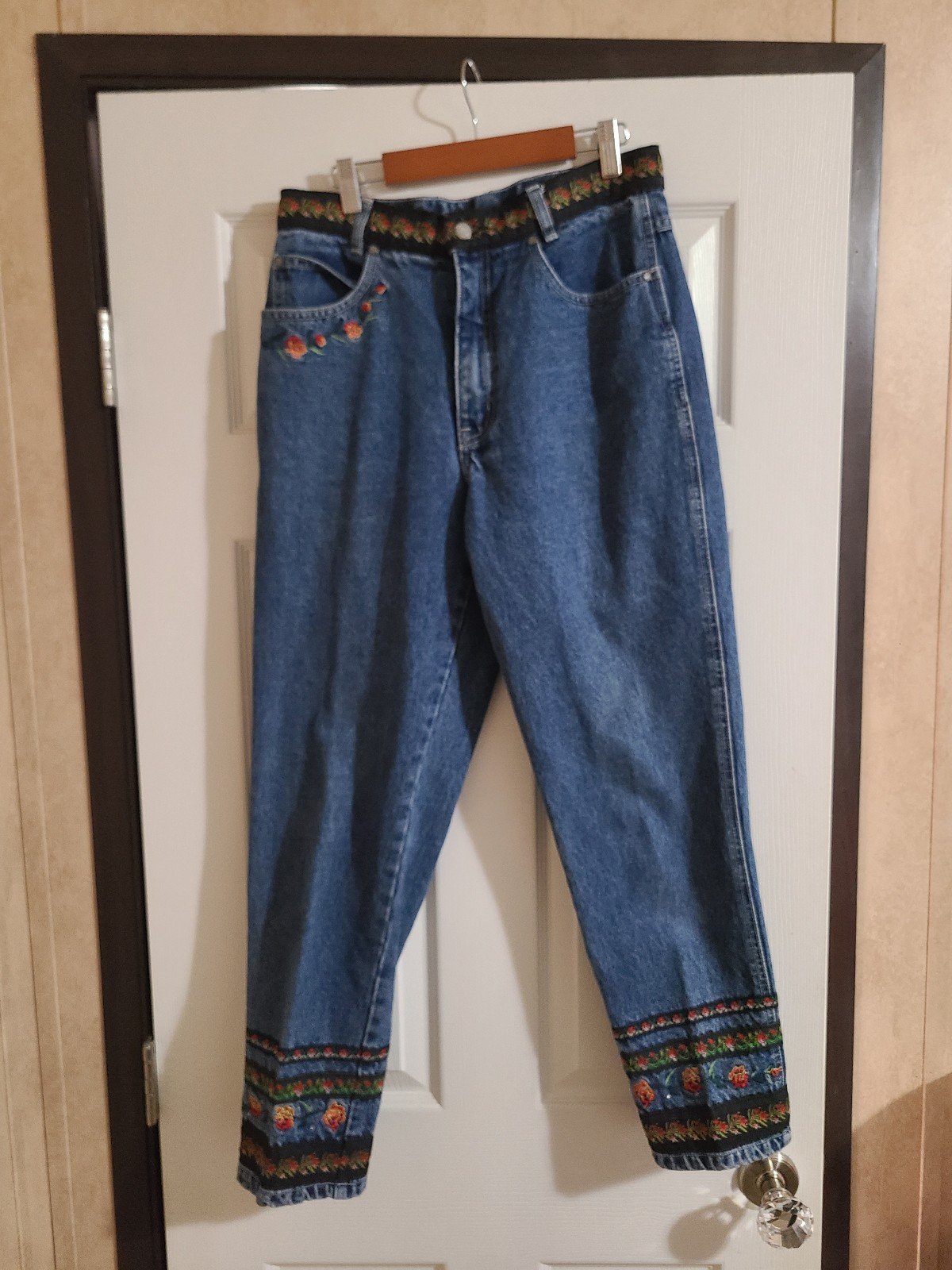 Bill Blass vintage floral denim jeans
