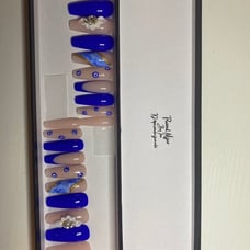 Custom for Trinity: Barbie Pink Evil Eye Nails