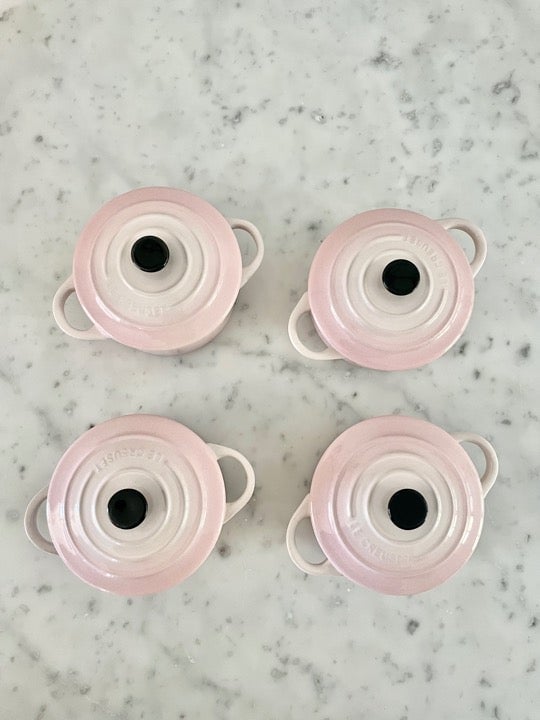 LE CREUSET pink MINI COCOTTE ROUND 10 (set of 4)