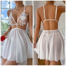 NEW Appliques Cut Out Slips With Thong