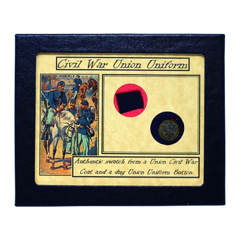 Authentic Civil War Union Uniform Fabric Piece with Eagle Button