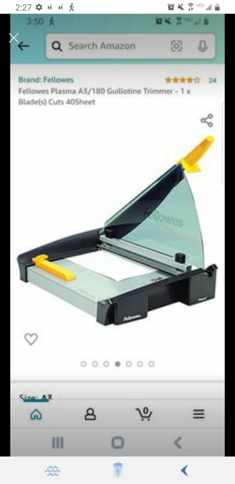 Fellowes Plasma A3/180 Guillotine Trimmer - 1 x Blade(s) Cuts 40Sheet