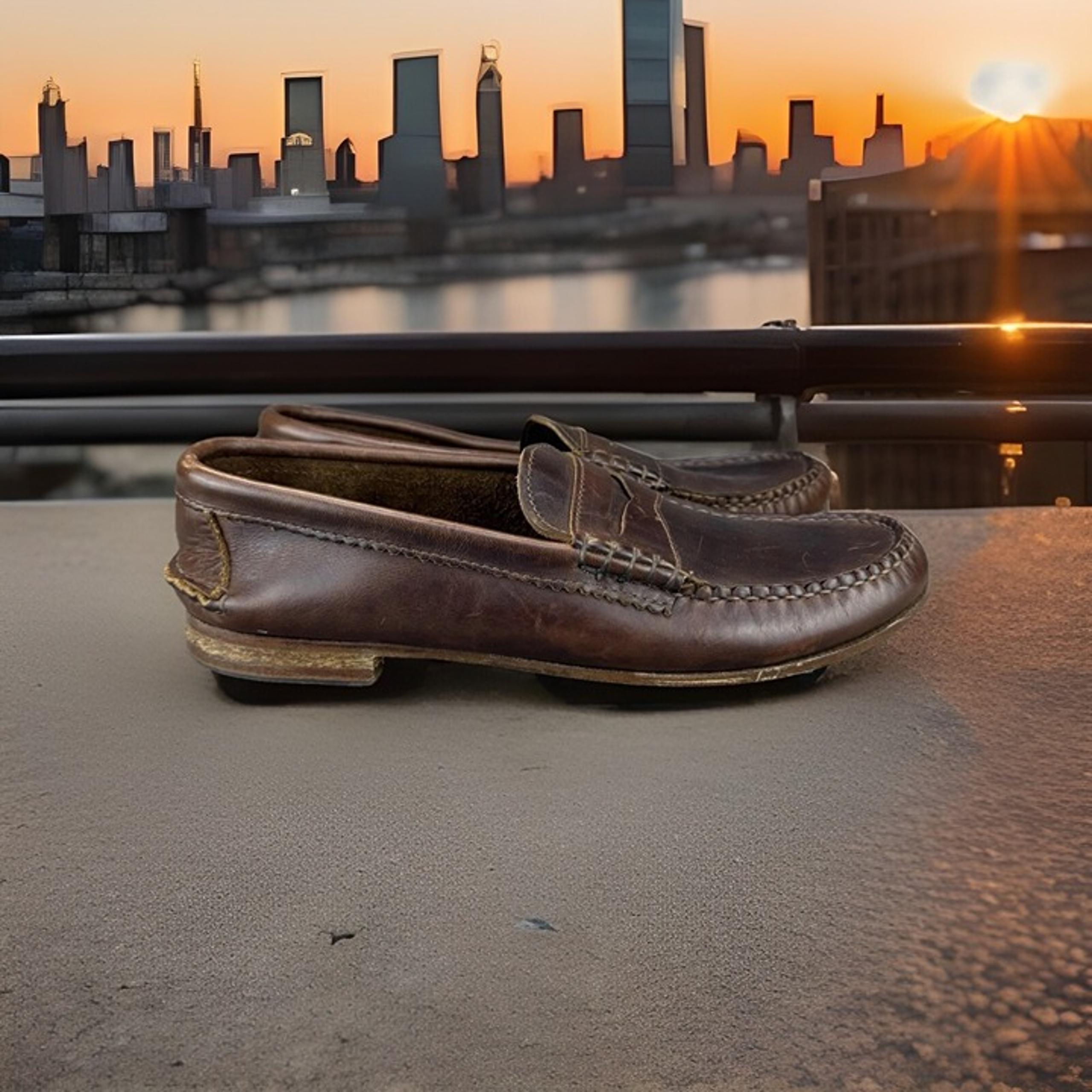 ✅QUODDY Penny Loafers Women’s 9.5 Brown Leather Moc Toe Shoes Handcrafted in USA