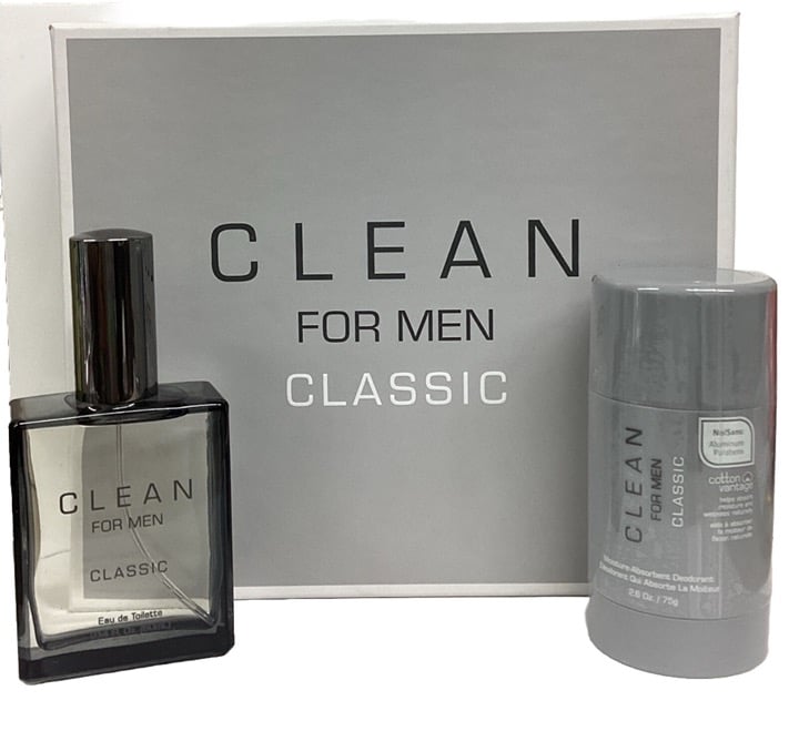 Clean For Men Classic Eau De Toilette 2.14oz Spray & Deodorant 2.6oz As Pict NEW