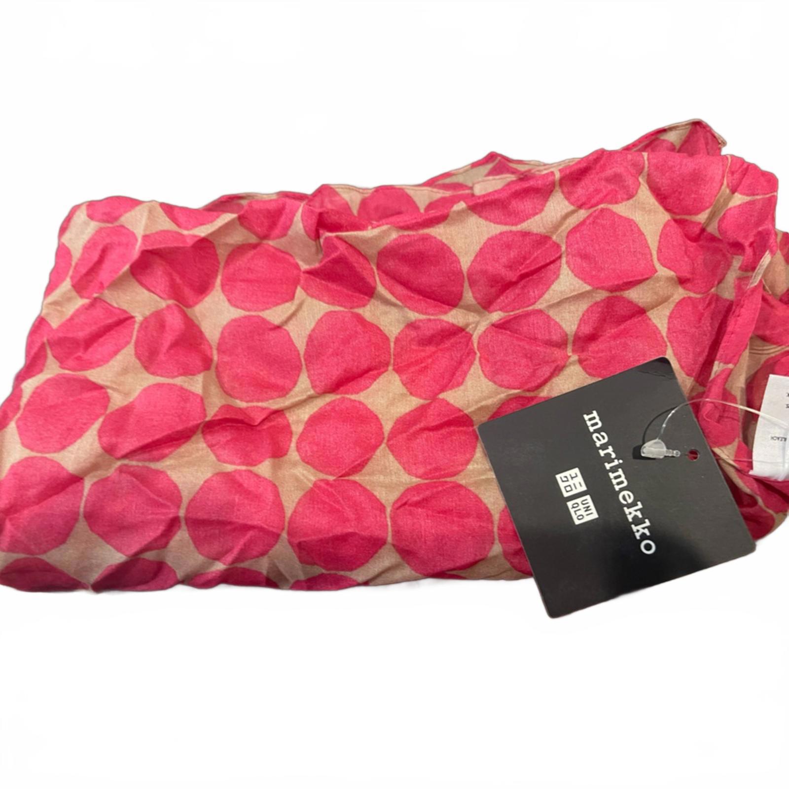 nwt Marimekko Pink Polka Dot Scarf