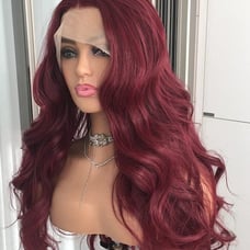 lace front wig human hair blended