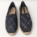 French Sole Rest Ballet Flats, Black Floral Mesh, Womens 9.5 M