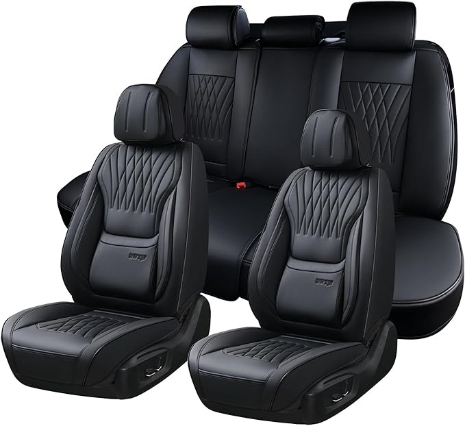 9pc BLACK MAZDA Polyurethane SEAT COVERS
