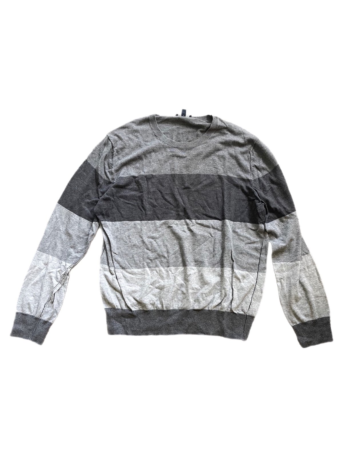 Gap Gray Striped Pullover Sweater M