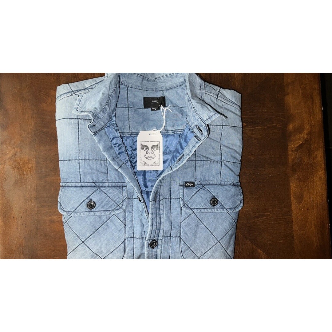 Obey Propaganda Jacket Bomber Large Mens Brux Quilted NWT Discontinued