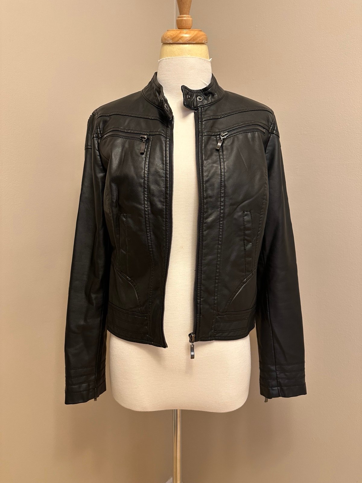 Altard State Women’s Non Leather Black Jacket Sz Medium