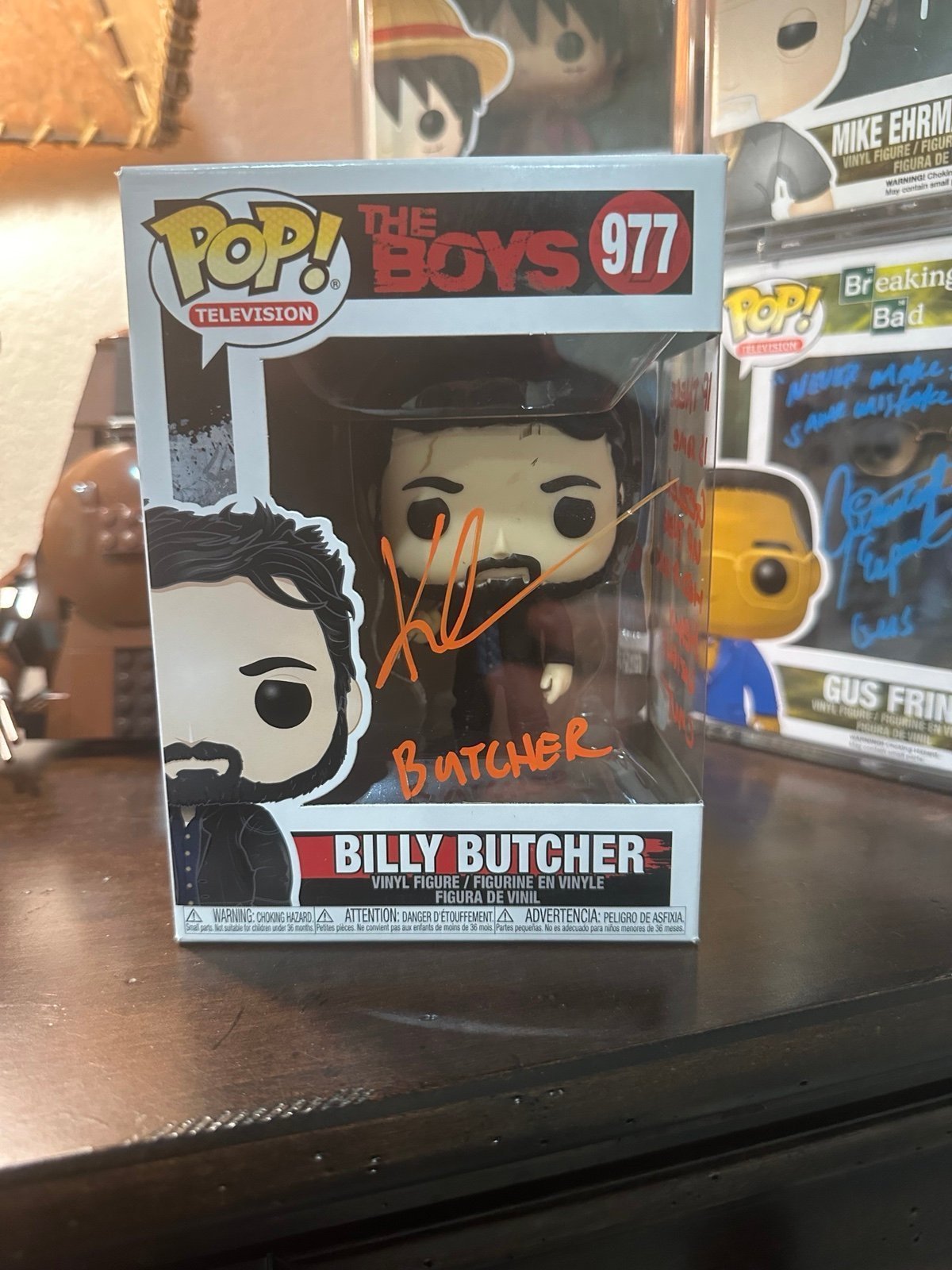 Billy butcher funko pop 977 signed by Karl urban RARE long quote W/JSA WITNESSED