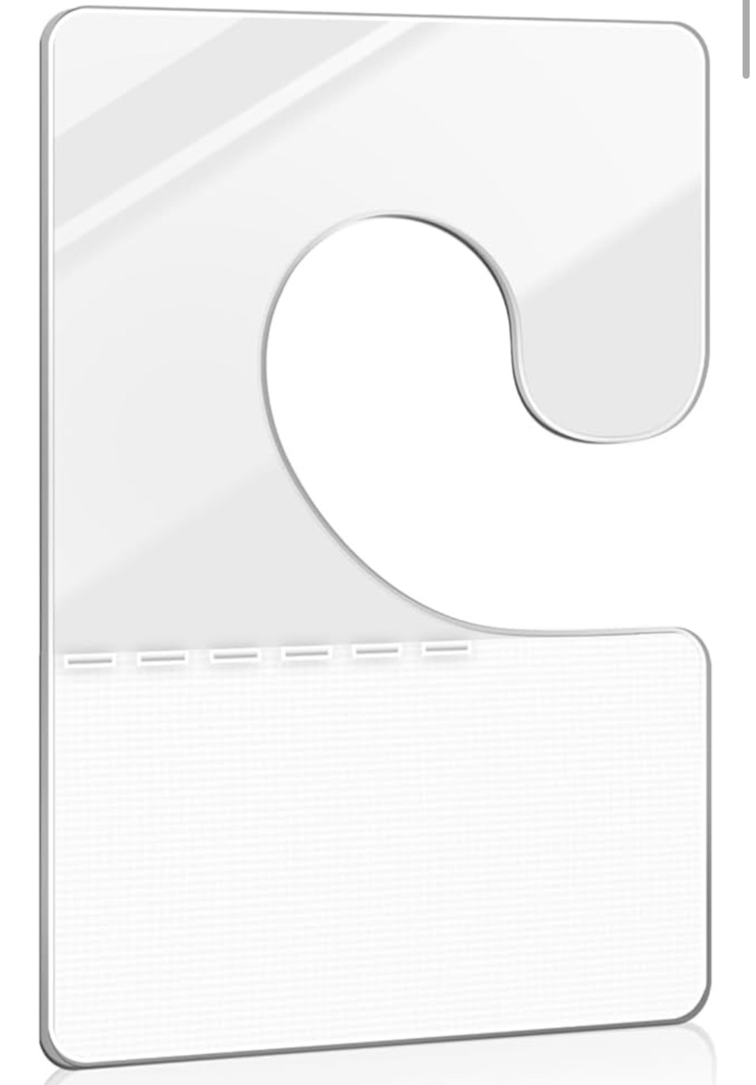 200 SELF ADHESIVE CLEAR PLASTIC HANG TABS TAGS HANGER PEGBORD SLATWALL HOOK