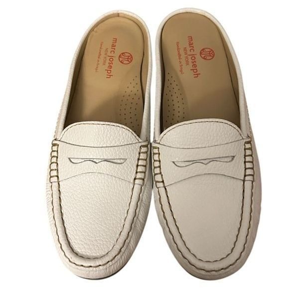 Marc Joseph New York White Lawrence Mule Shoes Size 7.5