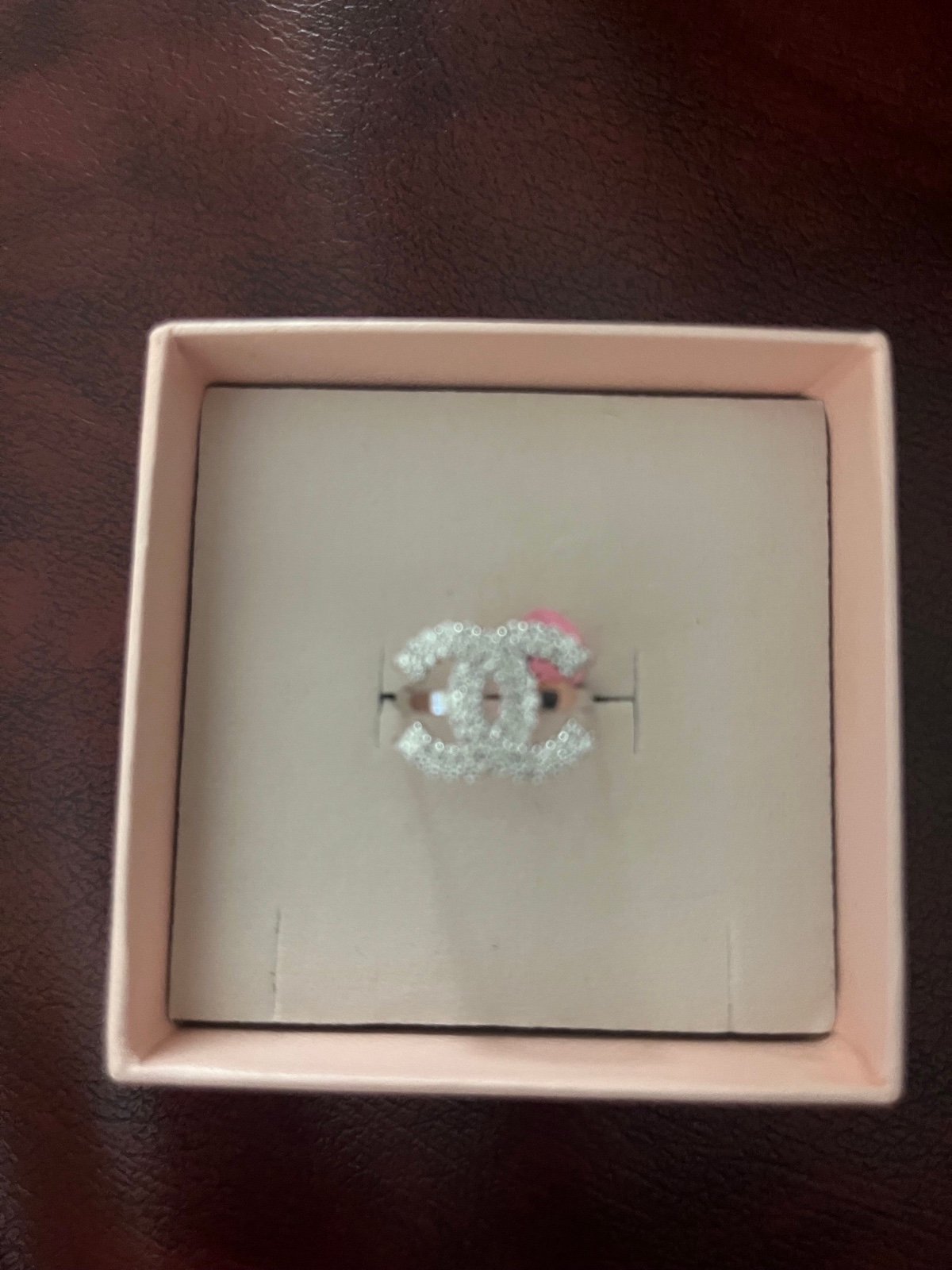 10K White Gold & White Zircon Ring 2.7 Gram Sz 6.5