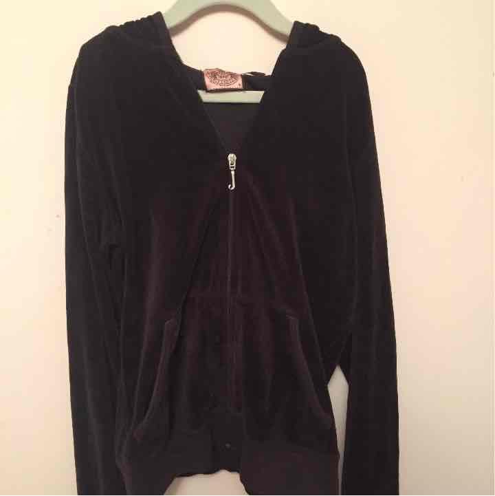 Juicy Couture Brown Velour Zip Up