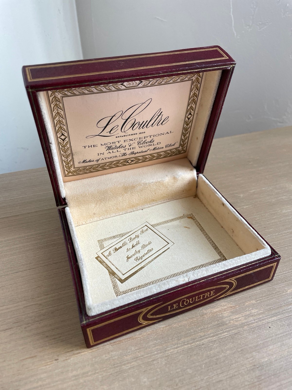 1958 LeCoultre Mens Watch Box