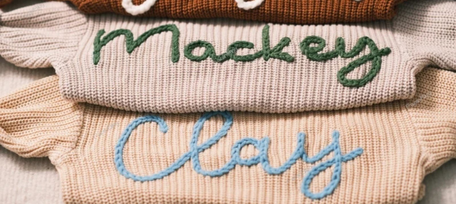 Custom Name Knit Childrens Sweaters